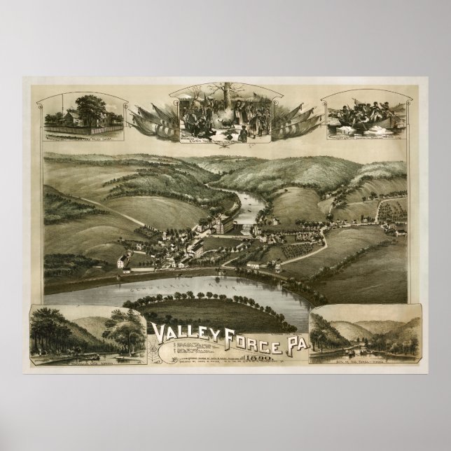 Valley Forge Pa. 1890 Poster (Vorne)