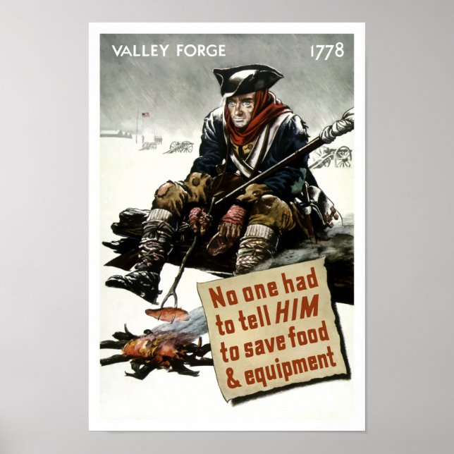 Valley Forge Soldier — WW2 Propaganda Poster (Vorne)