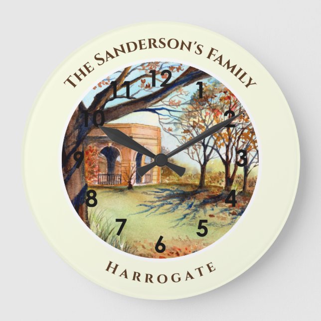 Valley Gardens Harrogate Yorkshire England Große Wanduhr (Vorderseite)