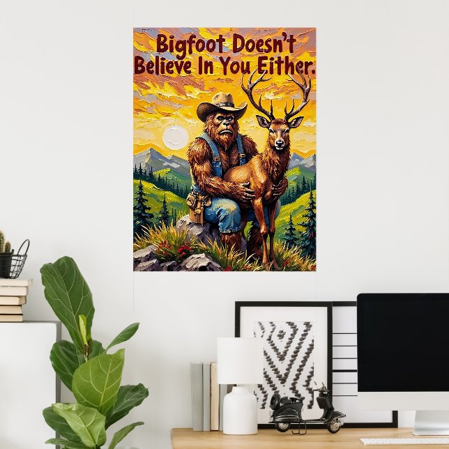 Valley Guardian: Bigfoot's Zender Moment Poster (Heimbüro)