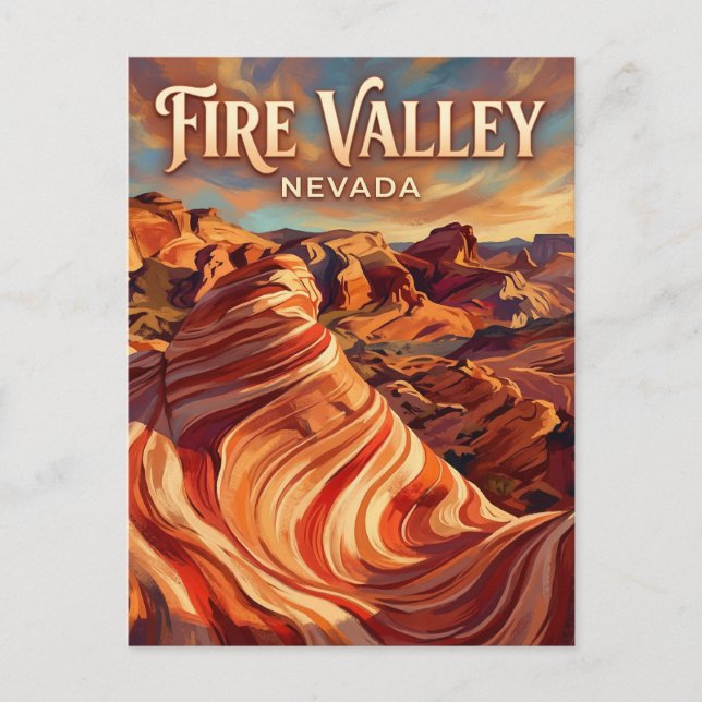 Valley of Fire Nevada Postkarte (Vorderseite)