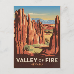Valley of Fire Nevada Vintage Postkarte