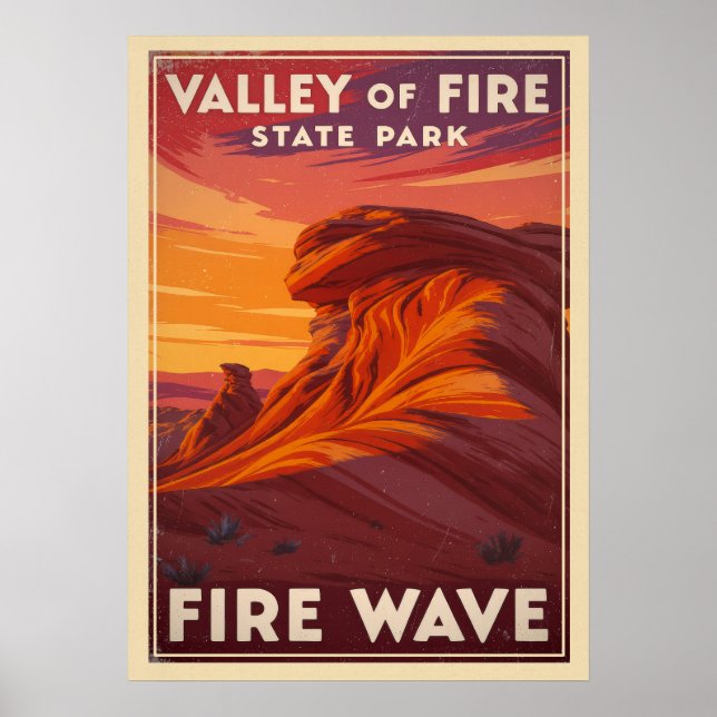 Valley of Fire State Park - Fire Wave V02 Poster (Vorne)