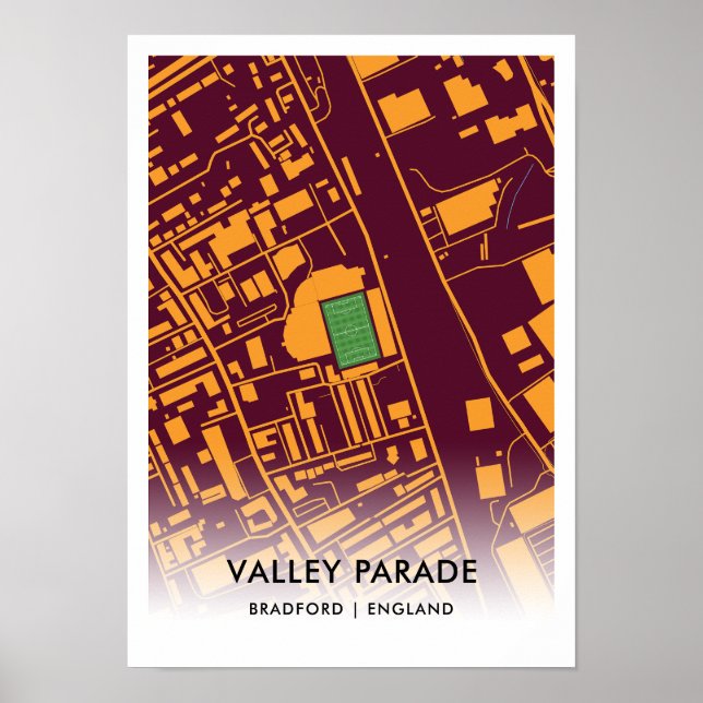 Valley Parade Poster - Zuhause von Bradford City A (Vorne)