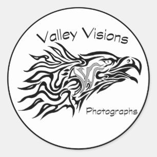 Valley Visions Eagle Logo Runder Aufkleber