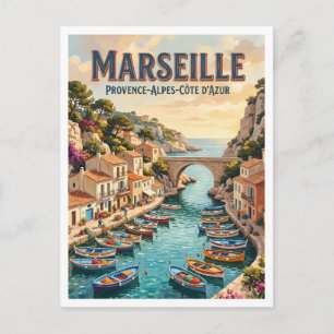 Vallon des Auffes Marseille Frankreich Postkarte
