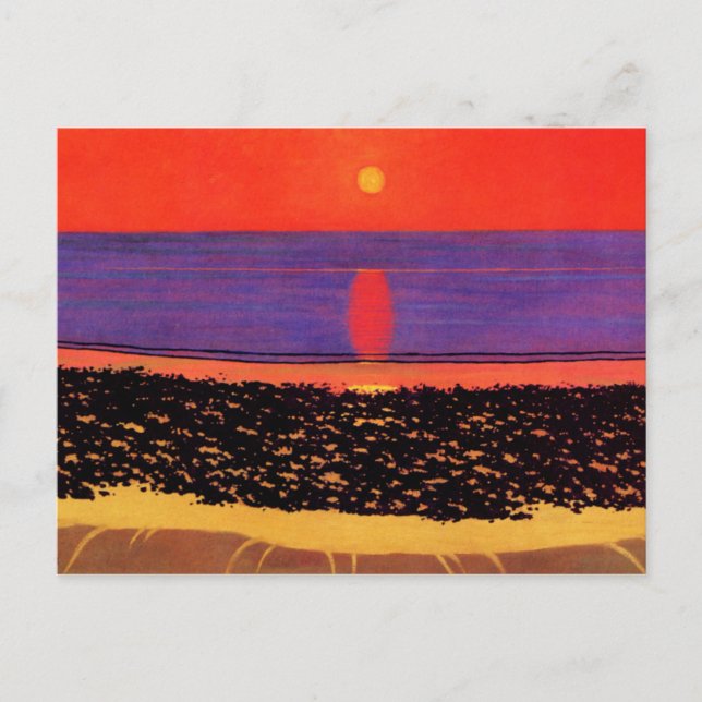 Vallotton - Sonne mit Villerville ablegen Postkarte (Vorderseite)