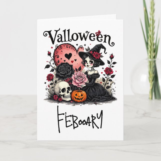 Valloween Dunkle Romanze Karte (Vorderseite)