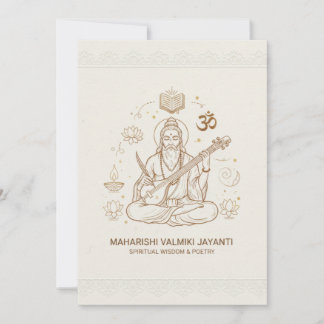 Valmiki-Jayanti-Feierkarte Einladung