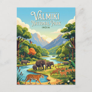 Valmiki-Nationalpark Indien Postkarte