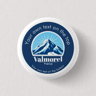 Valmorel Frankreich Skigebiet Souvenir Button