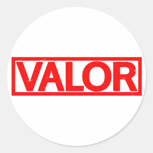 Valor Briefmarke Runder Aufkleber (Vorderseite)