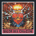 'Valor Del Corazon' Art Print - (Pop surreal Art) Poster<br><div class="desc">Grosser,  vollfarbiger Kunstdruck meines Gemäldes "Valor Del Corazon" (bedeutet: "Mut fürs Herz"). Hochwertige Druckqualität und gerahmt. Fügen Sie Ihren Mauern noch heute eine Pop-Surrealismus-Ikonographie hinzu!</div>