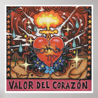 'Valor Del Corazon' Art Print - (Pop surreal Art) Poster