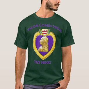 Valor kommt aus dem Heart Lila Heart Military D T-Shirt