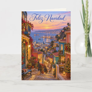 Valparaiso Chile Frohe Weihnachten Hafen Weihnacht Karte