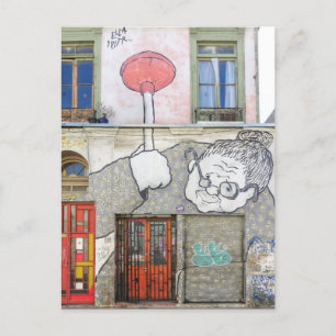 Valparaiso Chile Street Art Door Feiertagspostkarte