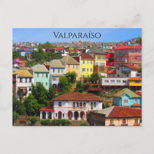 Valparaíso Farben Postkarte