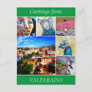 Valparaíso-Grüße Postkarte