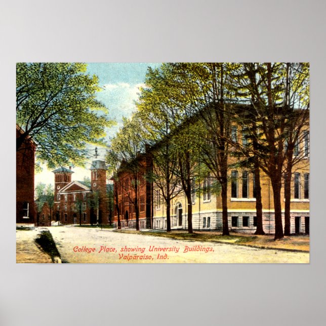 Valparaiso, Indiana Uni Place Poster (Vorne)