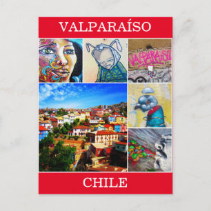 Valparaíso-Kunstszenen Postkarte