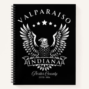 Valparaiso Porter Landkreis Indiana Vintag Eagle Notizbuch