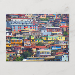 Valparaíso - Stadtfarben Postkarte