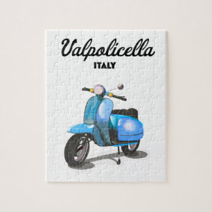 Valpolicella Italien Scooter Poster Art Print Puzzle