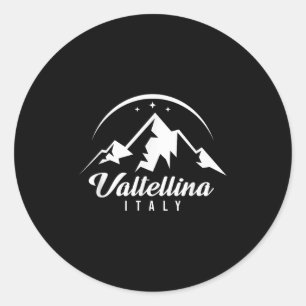 Valtellina Italien Ski Resort Skifahren Snowboarde Runder Aufkleber