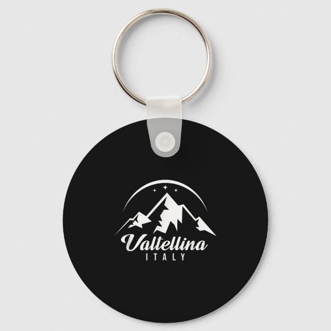 Valtellina Italien Ski Resort Skifahren Snowboarde Schlüsselanhänger (Vorderseite)
