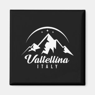 Valtellina Italien Skigebiet Skifahren Snowboarden Magnet