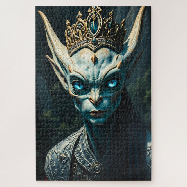 Valtharion Ancient Azure Elf King Dark Fantasy Puzzle (Vertikal)
