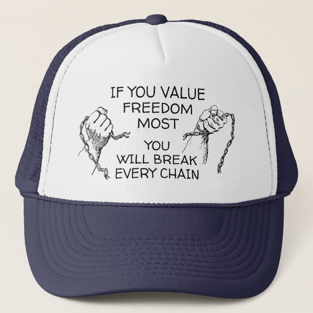 Value Freedom Most Trucker Hat Truckerkappe (Vorderseite)