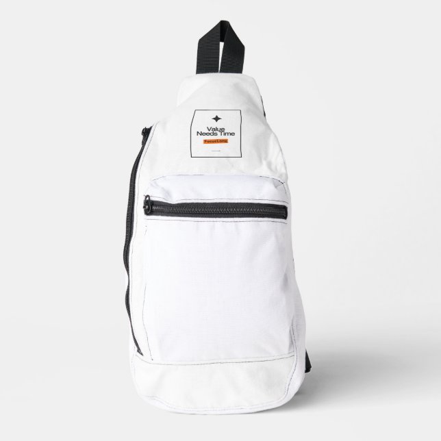 Value Needs Time Schultertasche | Focus Long Desig Crossbody Bag (Vorderseite)
