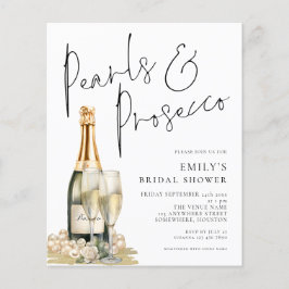 Value Pearls Prosecco Brautparty laden Flyer