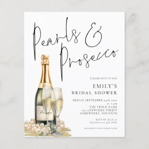 Value Pearls Prosecco Brautparty laden Flyer