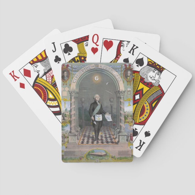 Value Playing Cards - Washington als Freimaurer Spielkarten (Rückseite)