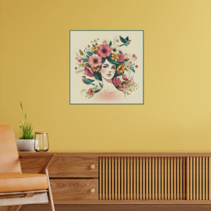 Value Poster Art Print Birds Song im Sommer