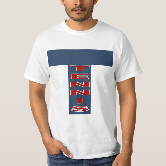 VALUE T-shirt weißes TENNIS (Vorderseite)