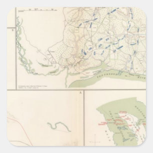 Valverde, Shiloh, Ft Craig, Roanoke-Insel Quadratischer Aufkleber