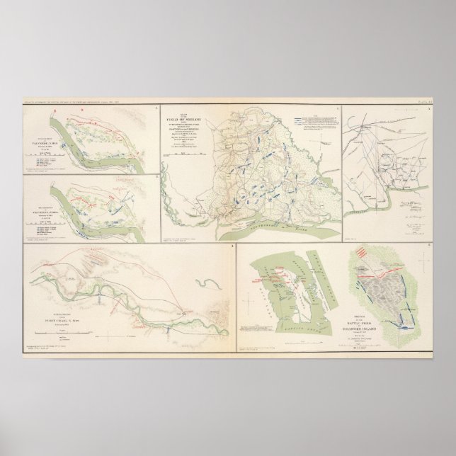 Valverde, Shiloh, Ft Craig, Roanoke Island Poster (Vorne)