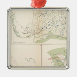 Valverde, Shiloh, Ft Craig, Roanoke Island Silbernes Ornament