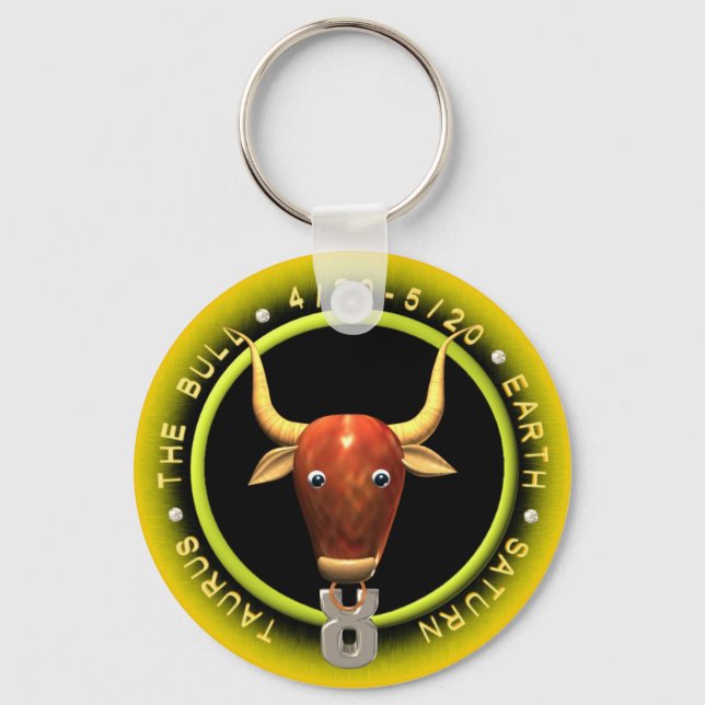 Valxart Taurus zodiac Logo Schlüsselanhänger (Vorderseite)