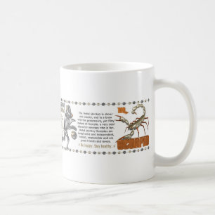 ValxArt Tierkreis-Skorpions-Metallaffe 1980 1920 Kaffeetasse