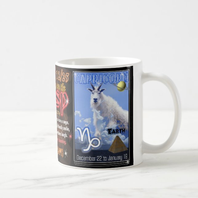 Valxart Tierkreis-Spitzen-Schütze-Steinbock Tasse (Rechts)