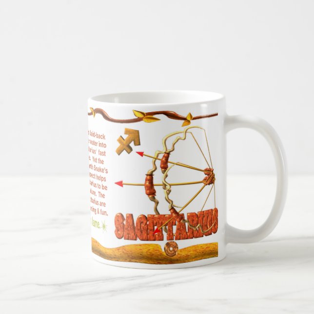 ValxArt Tierkreiserdschlange Schütze geborenes Kaffeetasse (Rechts)