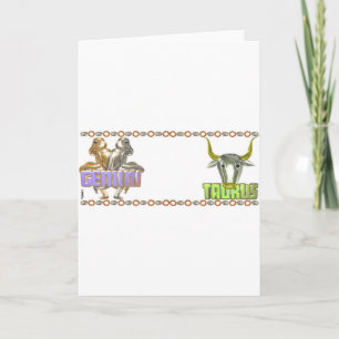 Valxart Zwillings-Stierastrologiefreundschaft Karte