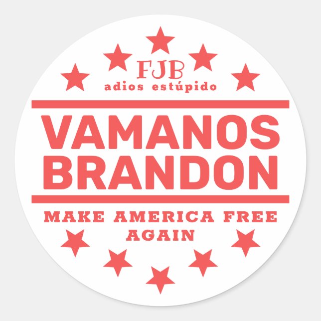 Vamanos Brandon II Classic Round Sticker (Vorderseite)