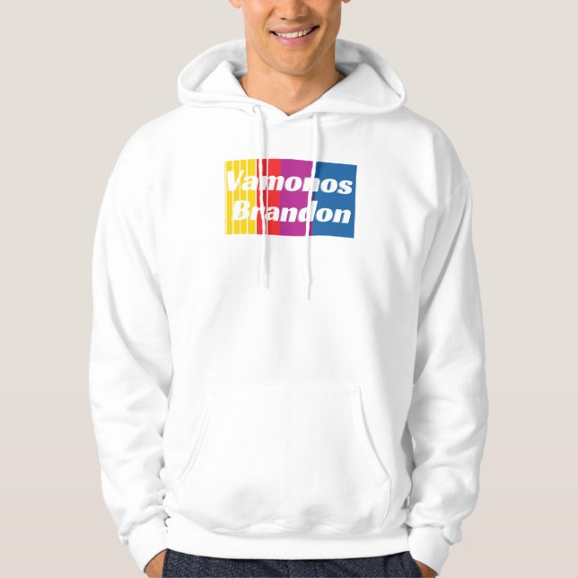 Vamonos Brandon schattierter Text Hoodie (Vorderseite)