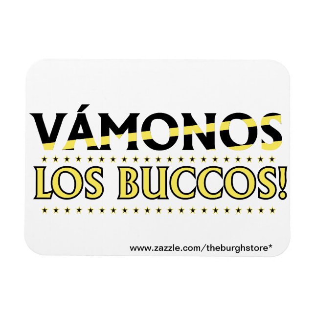 VAMONOS Los Buccos! Magnet mit Ladenadresse! (Horizontal)